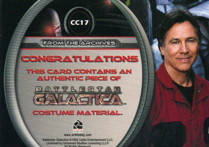 Battlestar Galactica Season One Tom Zarek Costume Card CC17   - TvMovieCards.com