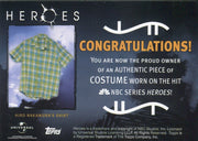 Heroes Volume 1 Hiro Nakamura Shirt Costume Card Variant #4 Topps 2008   - TvMovieCards.com