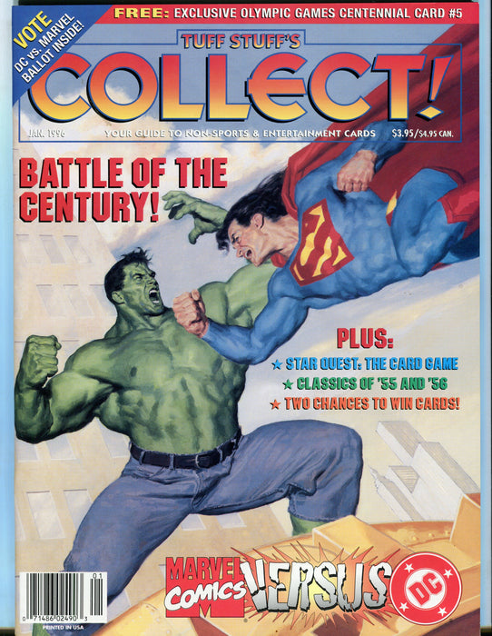 Tuff Stuff's Collect! Magazine Jan 1993 - Sept 1999 (72 Issues) You Pick! January 1996  - TvMovieCards.com