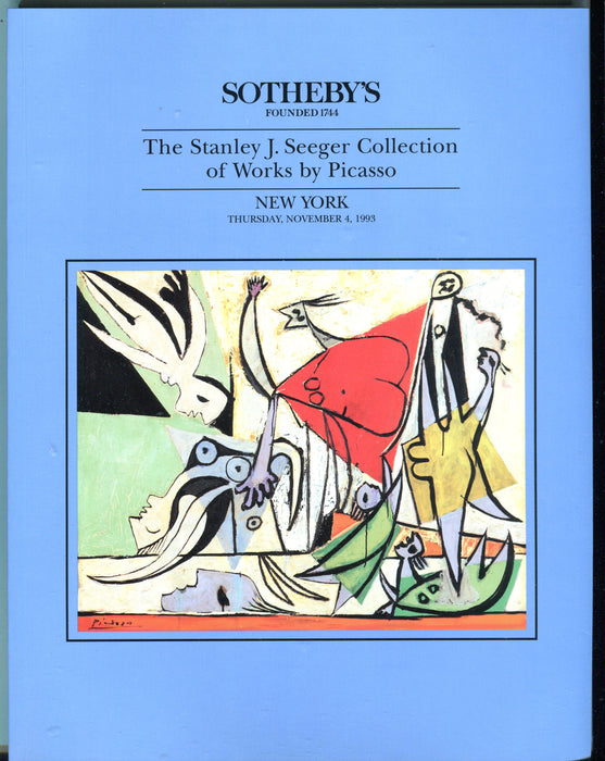 Sothebys Auction Catalog 1993 Stanley J. Seeger Collection of Works by Picasso   - TvMovieCards.com
