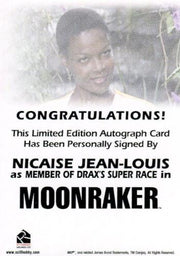 James Bond Archives Final Edition 2017 Nicaise Jean Louis Autograph Card   - TvMovieCards.com