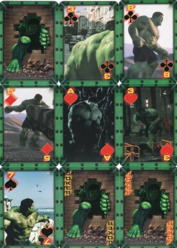Incredible Hulk Movie Playing Card Deck 55 Cards   - TvMovieCards.com