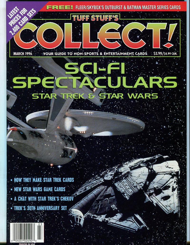 Tuff Stuff's Collect! Magazine Jan 1993 - Sept 1999 (72 Issues) You Pick! March 1996  - TvMovieCards.com