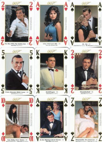James Bond 007 Films 1-10 Sealed Playing Card Deck 55 Cards   - TvMovieCards.com