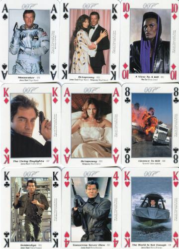 James Bond 007 Films 11-19 Playing Card Deck 55 Cards EON Productions 2002 - TvMovieCards.com