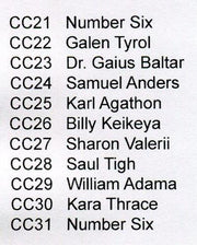Battlestar Galactica Season Two Costume Card Set CC21 thru CC31 Rittenhouse 2007 - TvMovieCards.com
