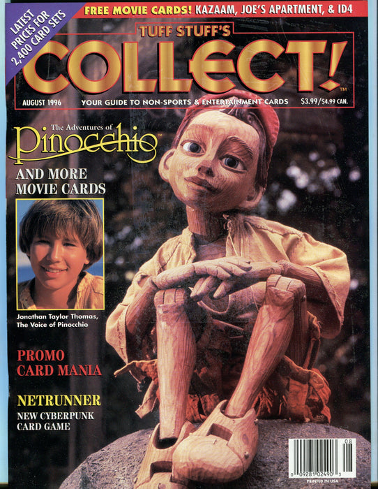 Tuff Stuff's Collect! Magazine Jan 1993 - Sept 1999 (72 Issues) You Pick! August 1996  - TvMovieCards.com