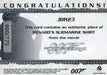 James Bond Mission Logs Submarine Shirt Relic Costume Card JBR23 #600/775   - TvMovieCards.com
