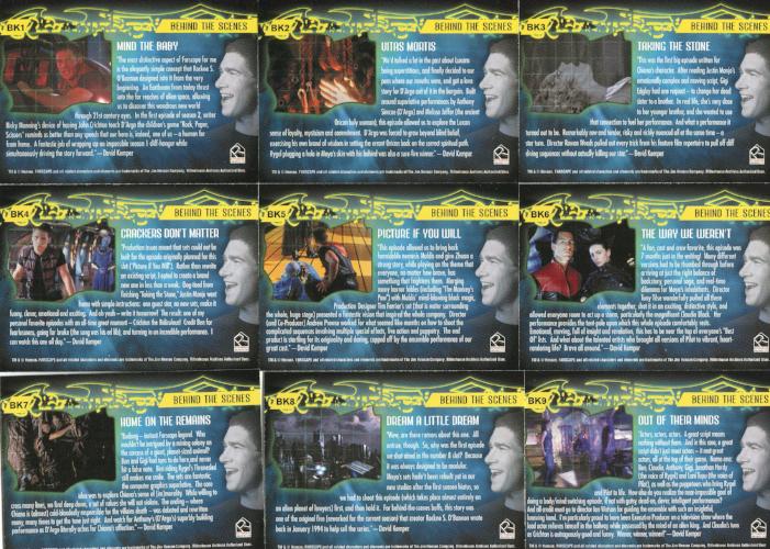 Farscape Season 2 Behind the Scenes with David Kemper Chase Card Set 22 Cards   - TvMovieCards.com