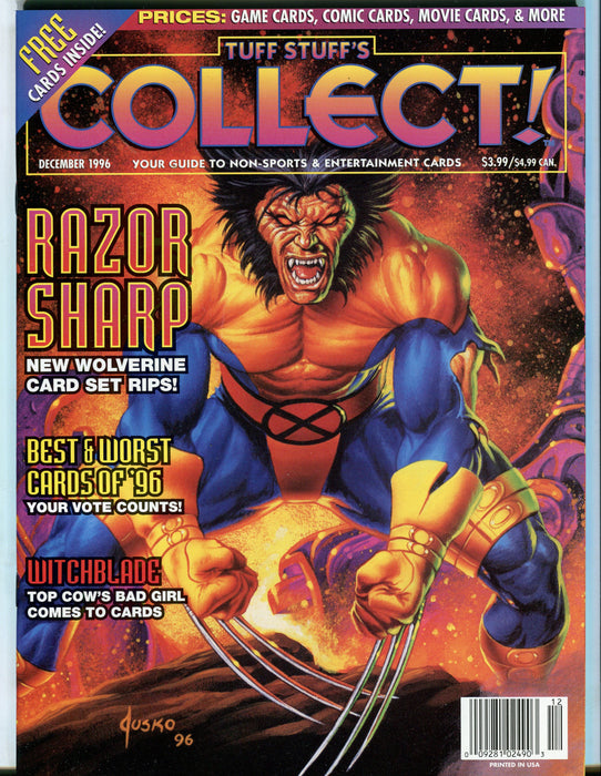 Tuff Stuff's Collect! Magazine Jan 1993 - Sept 1999 (72 Issues) You Pick! December 1996  - TvMovieCards.com