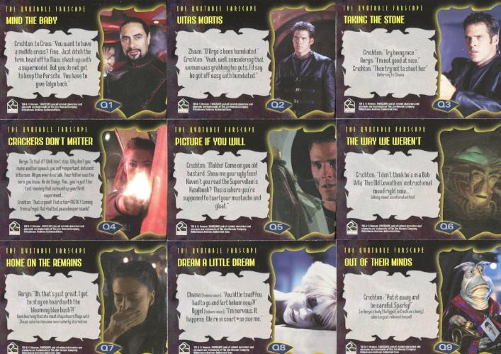 Farscape Season 2 The Quotable Farscape Chase Card Set 22 Cards   - TvMovieCards.com