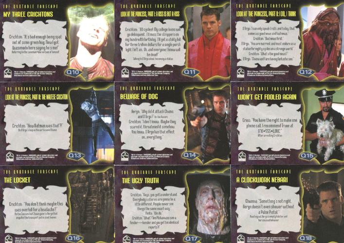 Farscape Season 2 The Quotable Farscape Chase Card Set 22 Cards   - TvMovieCards.com