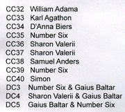 Battlestar Galactica Season Three Costume Card Set CC32 - CC40 + DC4 - DC6 - TvMovieCards.com