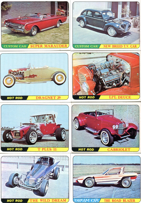 Hot Rods Topps 1968 George Barris Custom Cars Vintage Trading Card Set of 66   - TvMovieCards.com