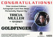 James Bond Mission Logs Tricia Muller as Sydney Autograph Card A169   - TvMovieCards.com