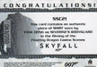 James Bond Autographs & Relics Bodyguard Relic Costume Card SSC21 #063/200   - TvMovieCards.com