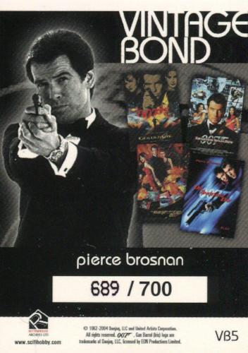 James Bond The Quotable James Bond Vintage Bond Chase Card VB5 #689/700   - TvMovieCards.com