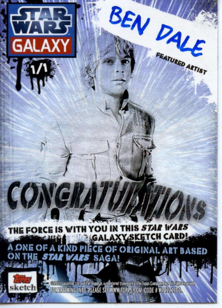 Star Wars Galaxy Series 7 Topps Sketch Card Ben Dale Storm Trooper   - TvMovieCards.com
