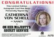 James Bond Mission Logs Catherina Von Schell as Nancy Autograph Card A179   - TvMovieCards.com