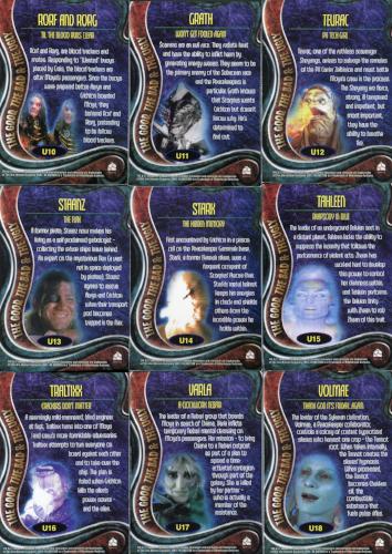 Farscape in Motion Premiere Edition The Good Bad & The Ugly Chase Card Set U1-U1 - TvMovieCards.com