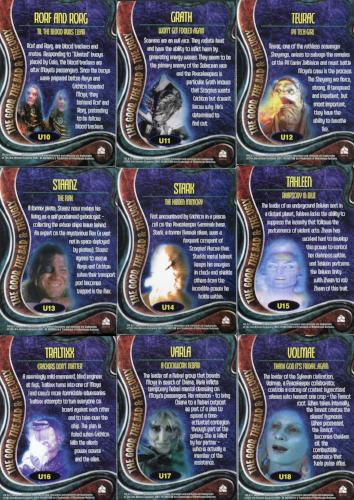 Farscape in Motion Premiere Edition The Good Bad & The Ugly Chase Card Set   - TvMovieCards.com