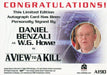 James Bond Mission Logs Daniel Benzali as W.G. Howe Autograph Card A190   - TvMovieCards.com