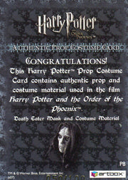 Harry Potter Order Phoenix Update Prop Costume Card P8 HP #050/100 Artbox 2007 - TvMovieCards.com