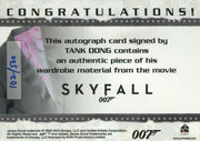 James Bond Archives Final Edition 2017 Tank Dong Autograph Costume Card   - TvMovieCards.com