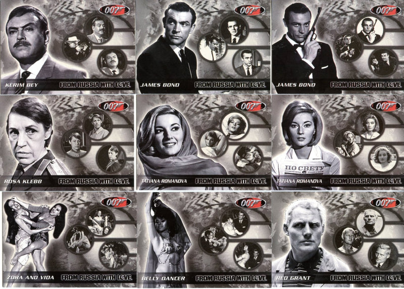 James Bond Goldfinger & From Russia With Love 9 Card Sets 2003   - TvMovieCards.com