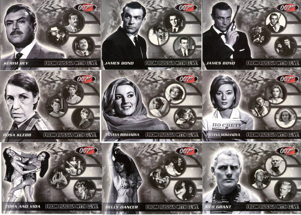 James Bond Goldfinger & From Russia With Love 9 Card Sets 2003   - TvMovieCards.com