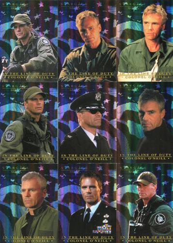 Stargate SG-1 Season 6 Colonel O'Neill Line of Duty Chase Card Set C01 - C09   - TvMovieCards.com