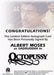 James Bond 50th Anniversary Series One Albert Moses Autograph Card   - TvMovieCards.com