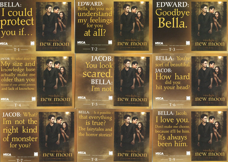 The Twilight Saga: New Moon Foil Puzzle Chase Card Set T-1 thru T-9   - TvMovieCards.com