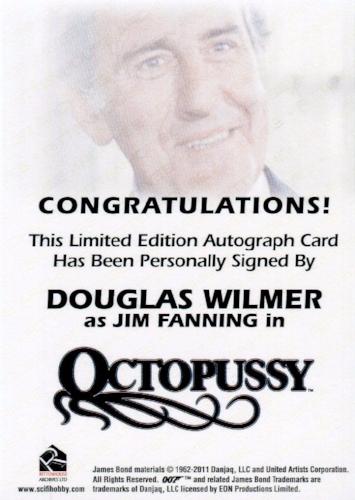 James Bond 50th Anniversary Series One Douglas Wilmer Autograph Card   - TvMovieCards.com