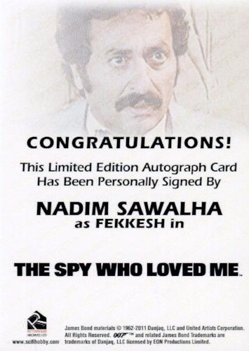 James Bond 50th Anniversary Series One Nadim Sawalha Autograph Card   - TvMovieCards.com
