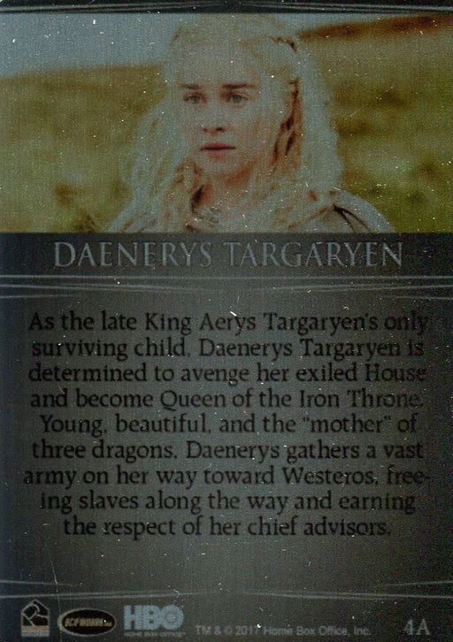 Game of Thrones Valyrian Steel Special Edition Metal Rewards Chase Card 4A   - TvMovieCards.com