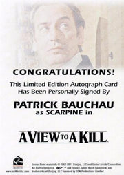 James Bond 50th Anniversary Series One Patrick Bauchau Autograph Card   - TvMovieCards.com