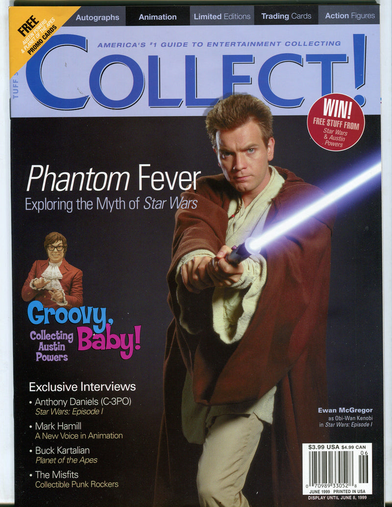 Tuff Stuff's Collect! Magazine Jan 1993 - Sept 1999 (72 Issues) You Pick! June 1999  - TvMovieCards.com