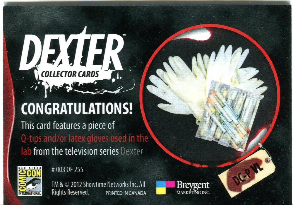 Dexter Season 4 Four Prop Card DC-P VL Latex Glove #003 out of 255   - TvMovieCards.com