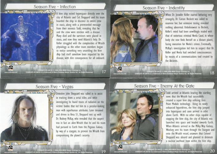 Stargate SG-1 Heroes Atlantis Season 5 Chase Card Set 20 Cards   - TvMovieCards.com