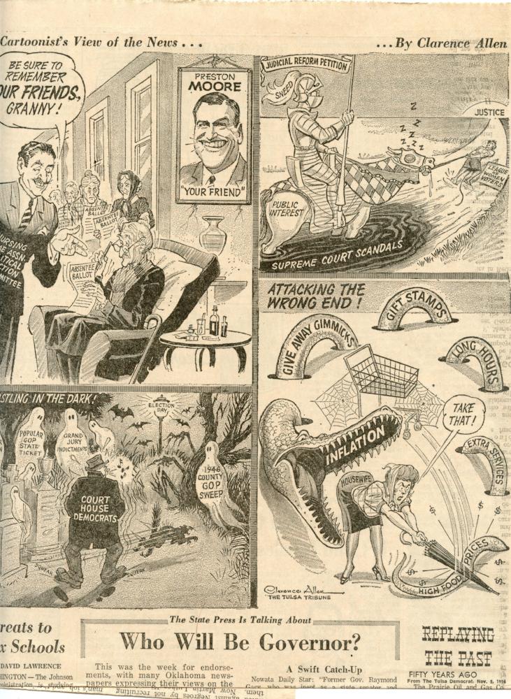 Attacking The Wrong End Comic Strip Art By Clarence Allen Tulsa Tribune Nov 5 19   - TvMovieCards.com