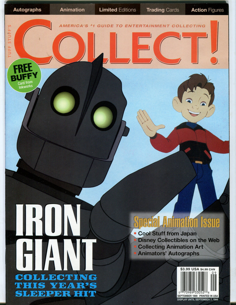 Tuff Stuff's Collect! Magazine Jan 1993 - Sept 1999 (72 Issues) You Pick! September 1999  - TvMovieCards.com