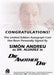 James Bond 50th Anniversary Series One Simon Andreu Autograph Card   - TvMovieCards.com