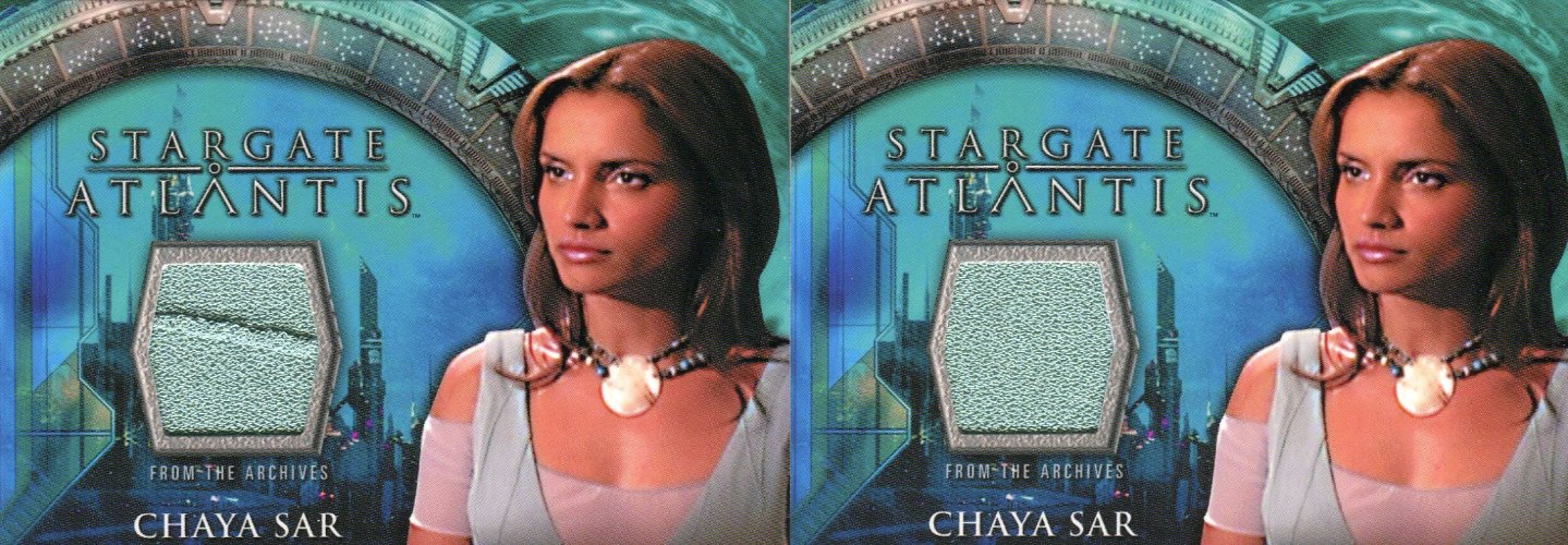 Stargate Atlantis Season One Chaya Sar Costume Card Variants   - TvMovieCards.com