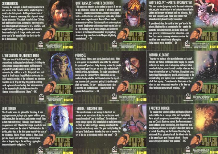 Farscape Season 4 Behind the Scenes with David Kemper Chase Card Set 22 Cards   - TvMovieCards.com