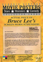 Classic Vintage Movie Posters 2 Bruce Lee Costume Card VL2 Breygent   - TvMovieCards.com