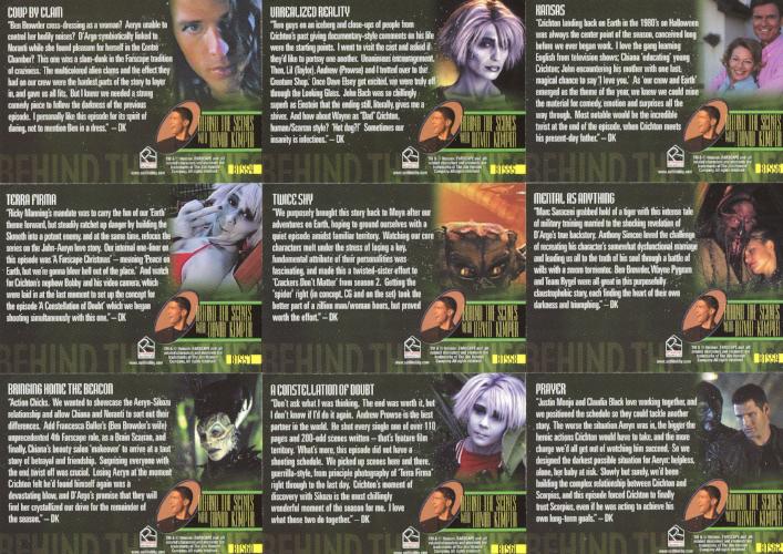 Farscape Season 4 Behind the Scenes with David Kemper Chase Card Set 22 Cards   - TvMovieCards.com