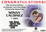 James Bond 50th Anniversary Series One Sonny Caldinez Autograph Card A184   - TvMovieCards.com