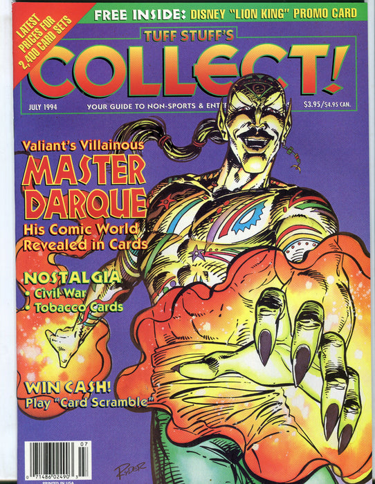 Tuff Stuff's Collect! Magazine Jan 1993 - Sept 1999 (72 Issues) You Pick! July 1994  - TvMovieCards.com