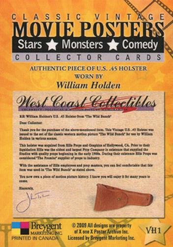 Classic Vintage Movie Posters 2 William Holden Prop Card VH1 Breygent   - TvMovieCards.com